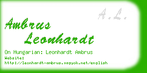 ambrus leonhardt business card